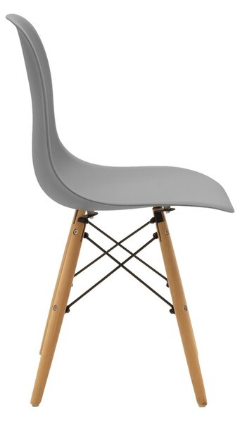 Set masa si scaune dining, 5 buc, Julita, Natural, 80x80x73 cm