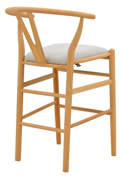 Бар стол Wishbone, сив, 51x60x95 см