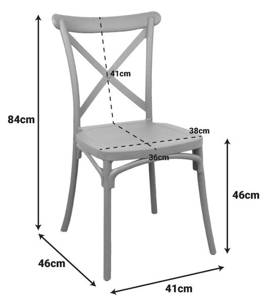 Комплект мебели за трапезария от 3 части Mercon Crossie, антрацит, 60x60x75 см