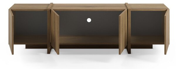 Маса за телевизор от декор от дъб в естествен цвят 180x55x35 cm Volia – Marckeric