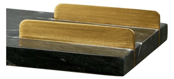 Декоративна тава „Diu“, черна, 12,5 × 38 × 3,5 см