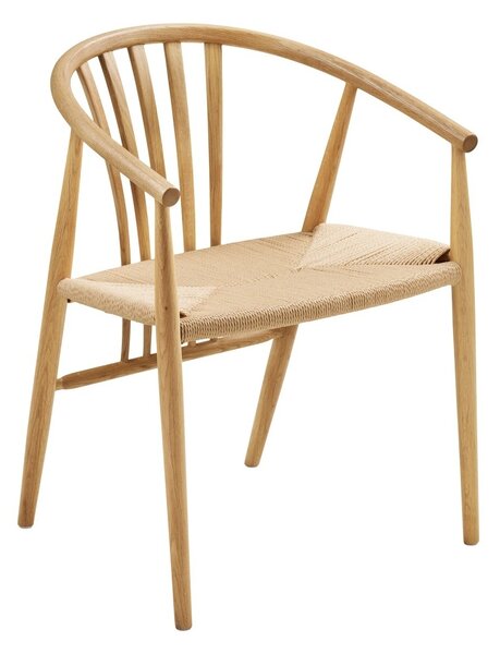 Set 7 piese Masa dining si scaune Bundaberg, Natural, 300x78 cm