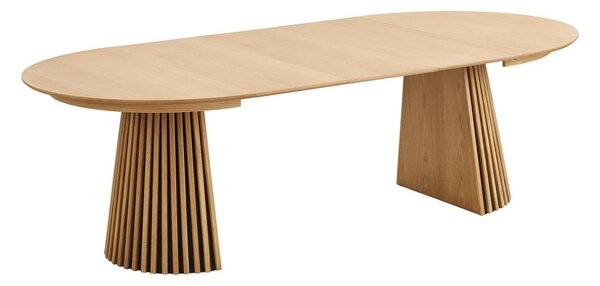 Set 7 piese Masa dining si scaune Osaka, Nuc natural, 120x120x78 cm