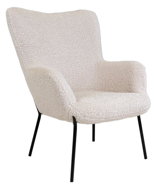 Scaun tapitat Glasgow, Alb, 79x70x98 cm