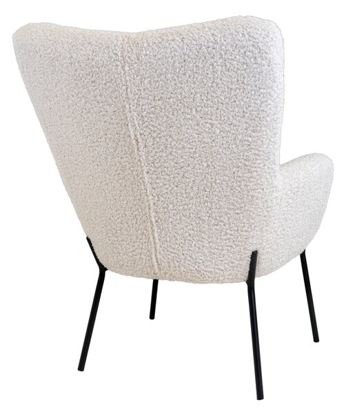 Scaun tapitat Glasgow, Alb, 79x70x98 cm