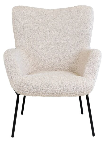 Scaun tapitat Glasgow, Alb, 79x70x98 cm