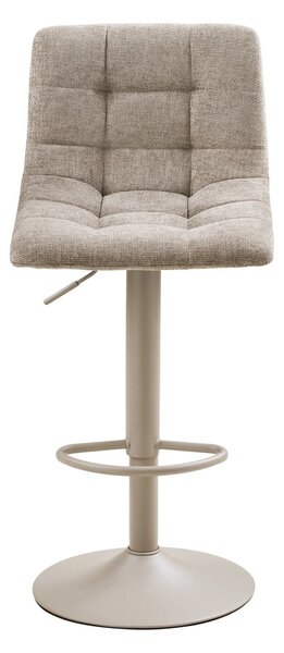 Scaun de bar tapitat Middelfart, Gri, 45x43x88/108 cm