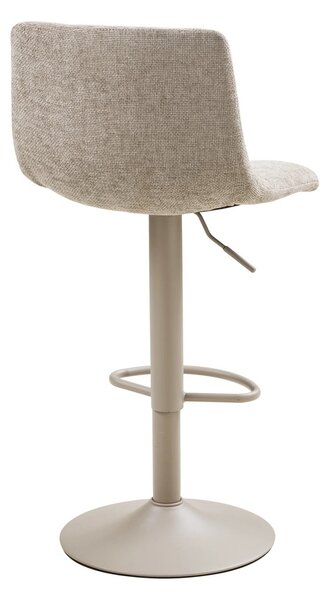 Scaun de bar tapitat Middelfart, Gri, 45x43x88/108 cm