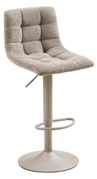Scaun de bar tapitat Middelfart, Gri, 45x43x88/108 cm