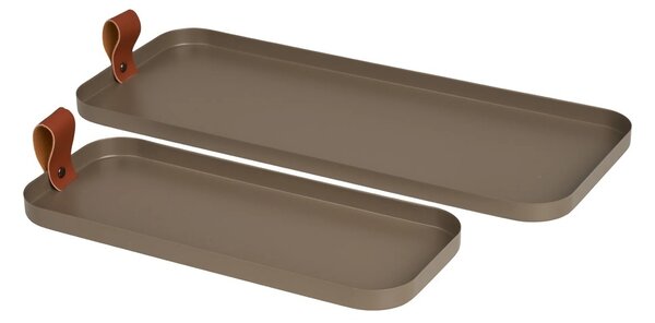 Set 2 piese Tava decorativa, Maro, 39.5x16.5x1.5 cm