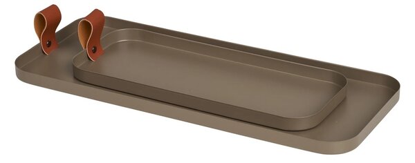 Set 2 piese Tava decorativa, Maro, 39.5x16.5x1.5 cm