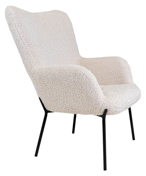 Scaun tapitat Glasgow, Alb, 79x70x98 cm