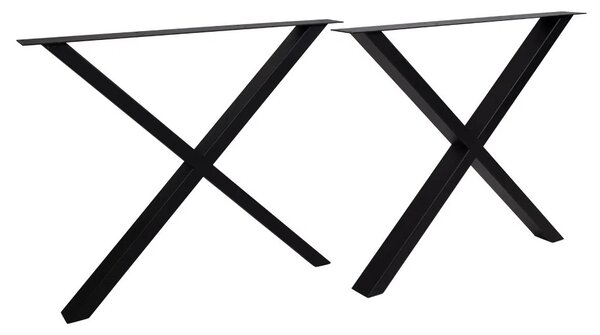 Picioare metalice pentru masa Nimes, Negru , 86x8x70.8 cm