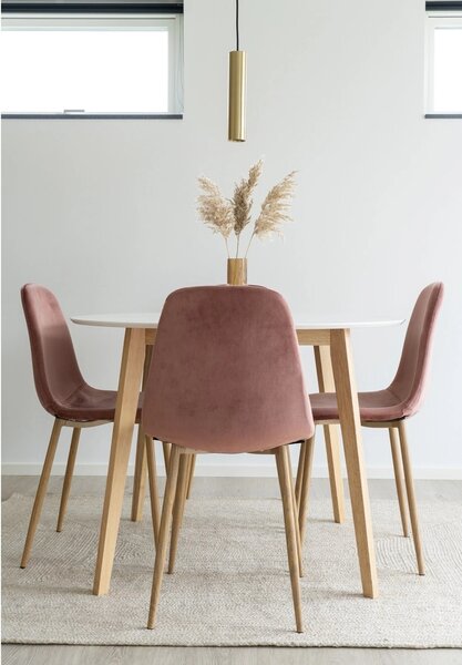 Masa dining Vojens, Alb, 105x105x75 cm