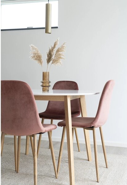 Masa dining Vojens, Alb, 105x105x75 cm