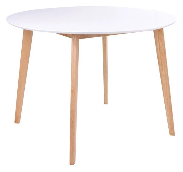 Masa dining Vojens, Alb, 105x105x75 cm