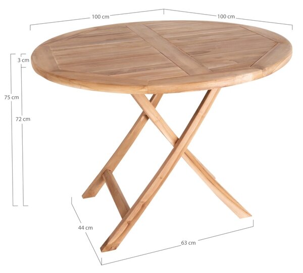 Masa dining Oviedo, Maro, 100x100x75 cm
