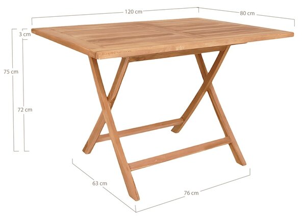 Masa dining Oviedo, Maro, 120x80x75 cm