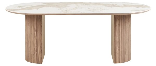 Masa dining Athens, Alb, 210x100x76 cm