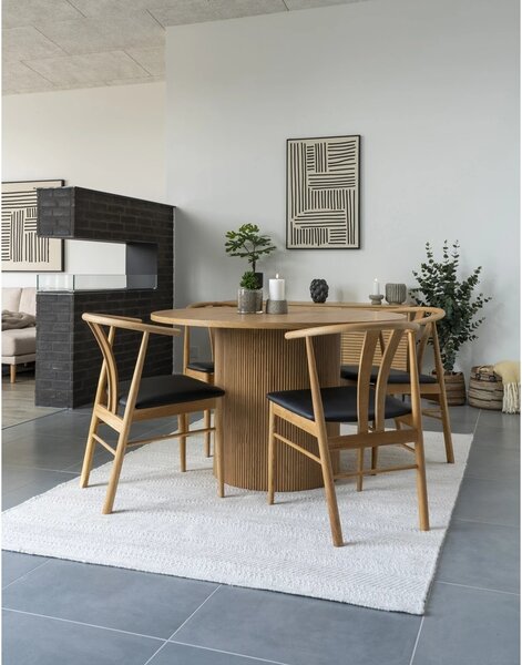 Masa dining Boavista, Natural, 120x120x75 cm