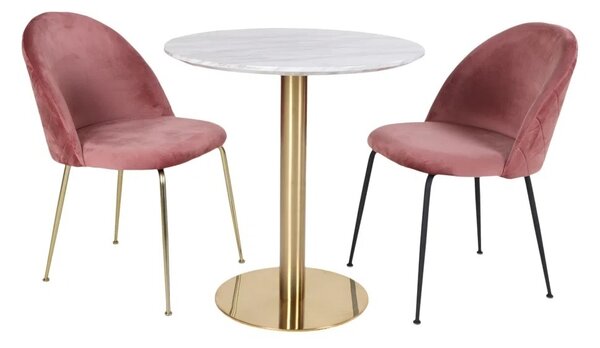 Masa dining Bolzano, Alb, 70x70x75 cm
