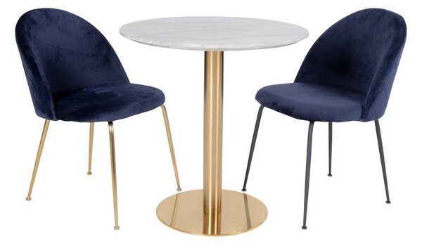 Masa dining Bolzano, Alb, 70x70x75 cm
