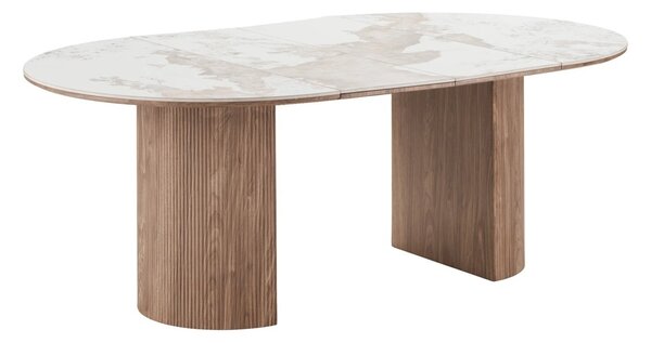 Masa dining Athens, Alb, 200x120x76 cm