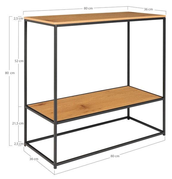 Masa consola Vita, Natural, 36x80x80 cm