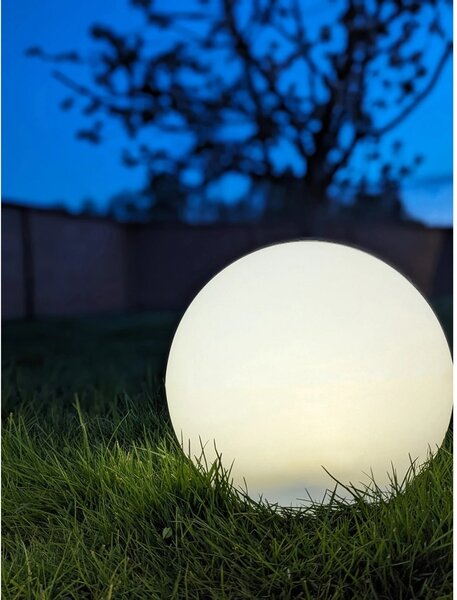 Lampa LED solara Lifton, Alb, 25x25x25 cm
