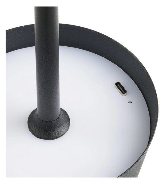 Lampa de masa Bradford, Negru, 10x10x37 cm
