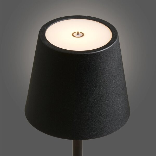 Lampa de masa Bradford, Negru, 10x10x37 cm