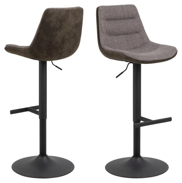 Комплект от 2 броя бар стола Adisa V1, сиви, 95x47x52,5 см