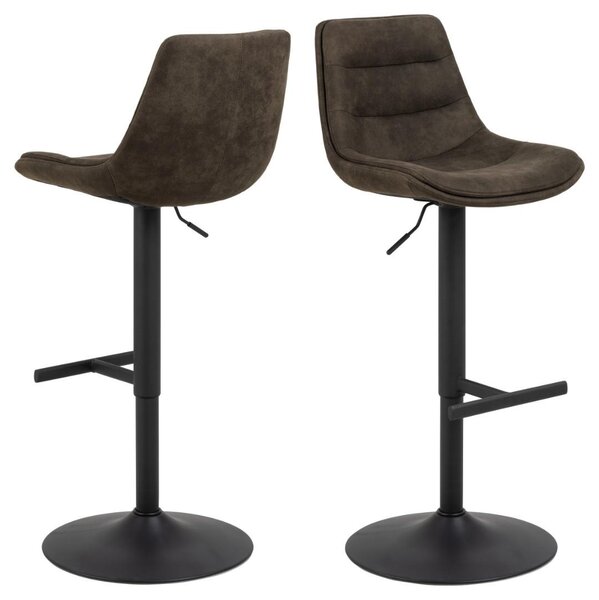 Комплект от 2 броя бар стола Adisa V2, сиви, 95x47x52,5 см