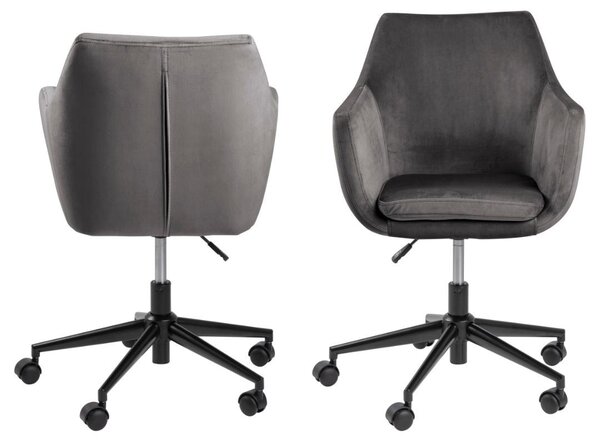 Scaun de birou Nora, Gri, 91x58x58 cm