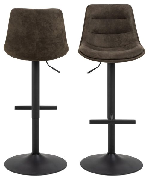 Комплект от 2 броя бар стола Adisa V2, сиви, 95x47x52,5 см