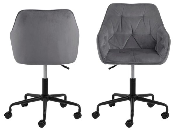 Scaun de birou Brooke, Gri, 88.5x59x58.5 cm