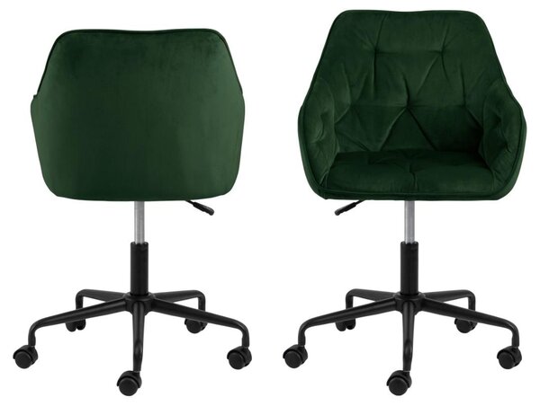 Scaun de birou Brooke, Verde, 88.5x59x58.5 cm