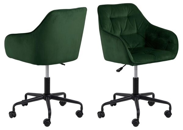 Scaun de birou Brooke, Verde, 88.5x59x58.5 cm