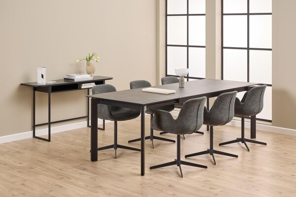 Masa dining Palermo, Negru, 76x240x90 cm