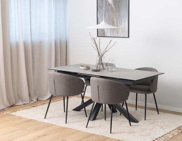 Masa dining Heaven, Gri, 76x210x90 cm
