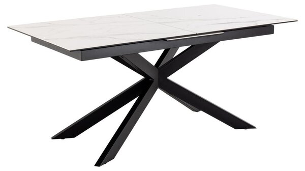Masa dining Irwine, Alb, 76x210x90 cm