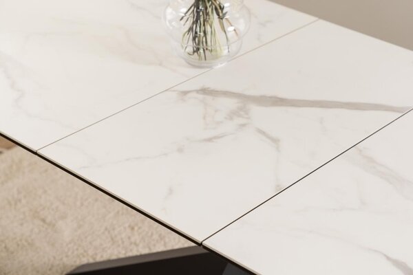 Masa dining Heaven, Alb, 76x210x90 cm