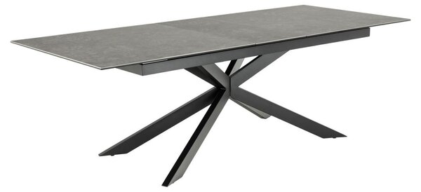 Masa dining Irwine, Negru, 76x240x100 cm