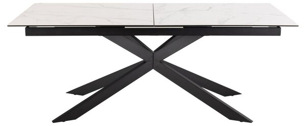 Masa dining Irwine, Alb, 76x240x100 cm