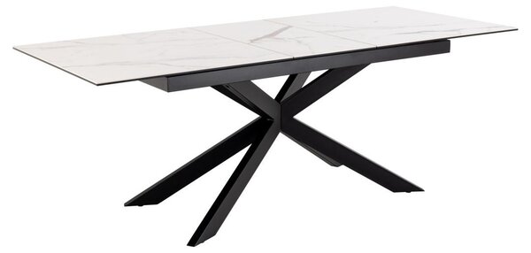 Masa dining Irwine, Alb, 76x210x90 cm