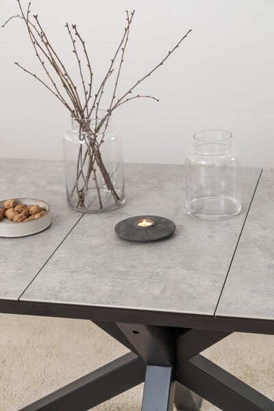 Masa dining Heaven, Gri, 76x210x90 cm