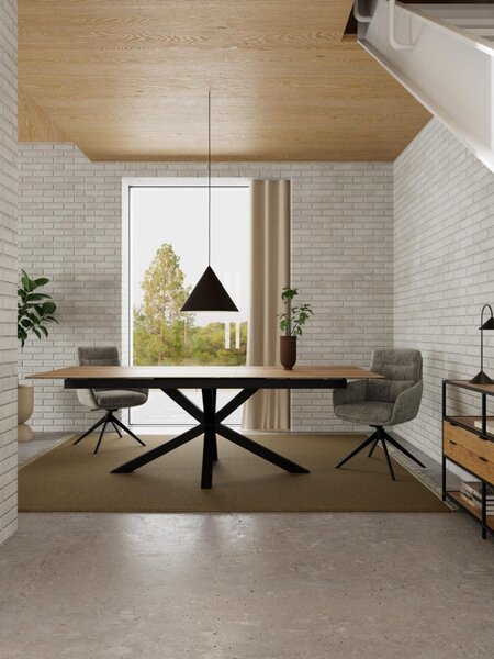 Masa dining Heaven, Natural, 76x240x100 cm