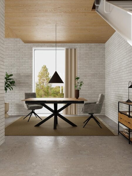 Masa dining Heaven, Natural, 76x210x90 cm