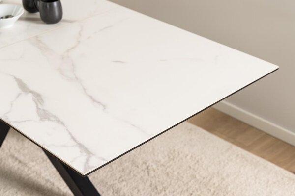 Masa dining Heaven, Alb, 76x210x90 cm
