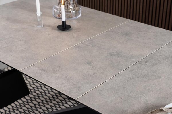 Masa dining Irwine, Gri, 76x240x100 cm